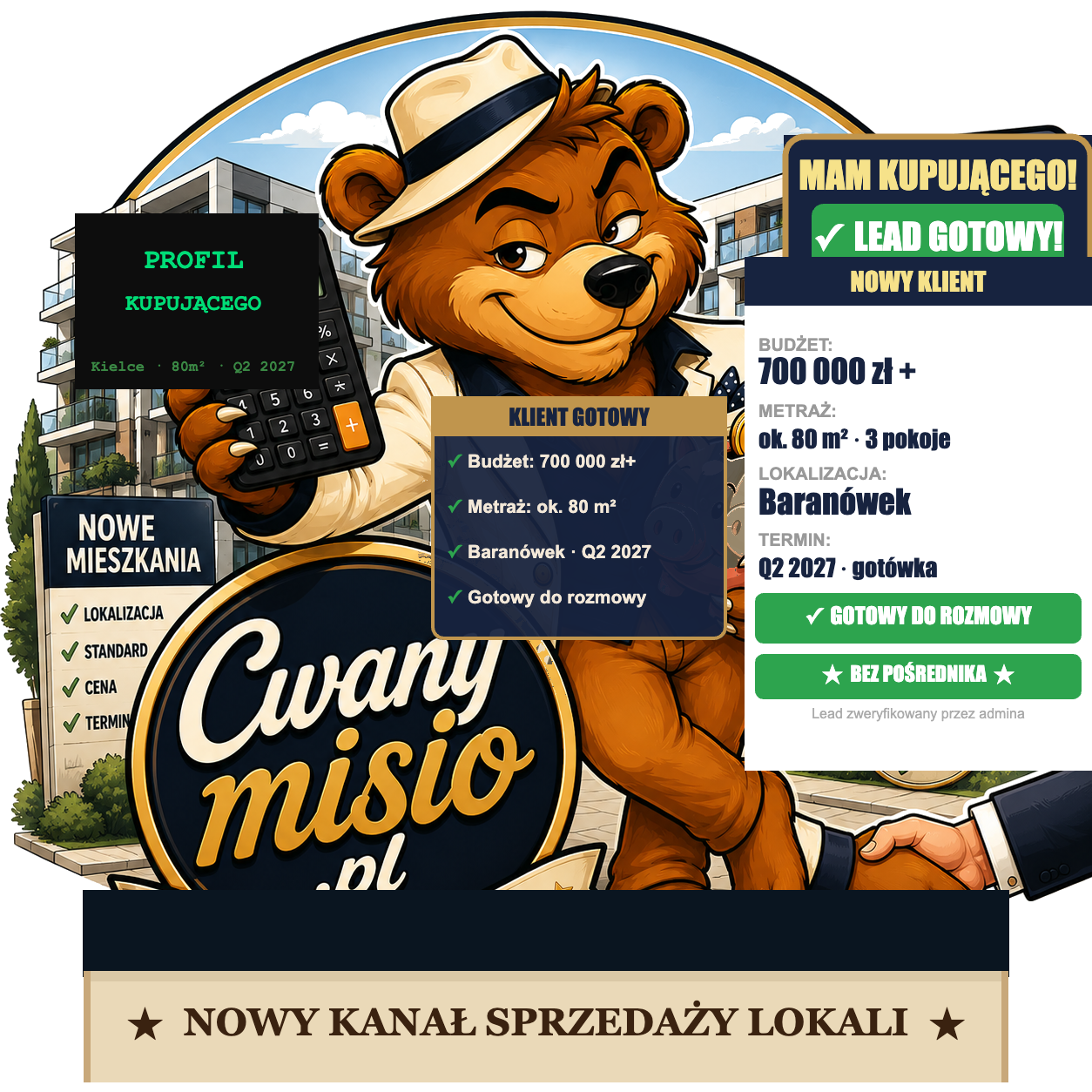 Cwany Misio — Mam kupującego! Lead gotowy!